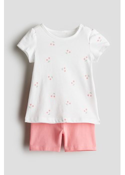 H & M - Komplet z bawełnianego dżerseju 2-częściowy - Różowy ze sklepu H&M w kategorii Odzież dla niemowląt - zdjęcie 172387031