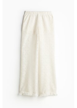 H & M - Koronkowe spodnie z frędzlami - Biały ze sklepu H&M w kategorii Spodnie damskie - zdjęcie 172387071