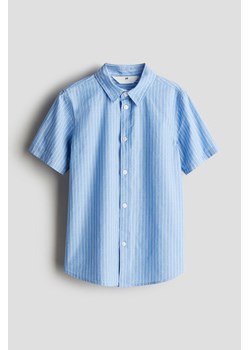 H & M - Bawełniana koszula z krótkim rękawem - Niebieski ze sklepu H&M w kategorii Koszule chłopięce - zdjęcie 172387111