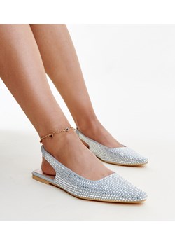 Błyszczące szare sandały z odkrytą piętą Nadiana ze sklepu gemre w kategorii Balerinki - zdjęcie 172388600