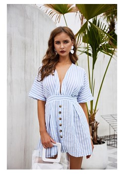 Coconut Sunwear Sukienka w kolorze błękitno-białym ze sklepu Limango Polska w kategorii Sukienki - zdjęcie 172389204