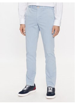 Tommy Hilfiger Spodnie materiałowe Bleecker MW0MW32132 Błękitny Slim Fit ze sklepu MODIVO w kategorii Spodnie męskie - zdjęcie 172390103