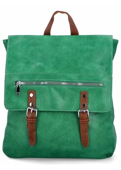 Plecak Damski Vintage XL firmy Herisson Smocza Zieleń (kolory) ze sklepu torbs.pl w kategorii Plecaki - zdjęcie 172390774