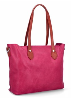 Duże Torebki Damskie Shopper Bag firmy Herisson Różowe (kolory) ze sklepu torbs.pl w kategorii Torby Shopper bag - zdjęcie 172390982