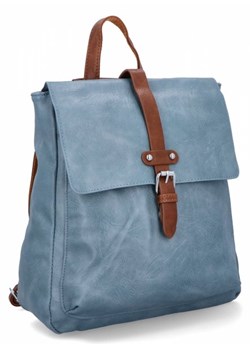 Plecaki Damskie Vintage firmy Herisson Błękitne (kolory) ze sklepu torbs.pl w kategorii Plecaki - zdjęcie 172391222