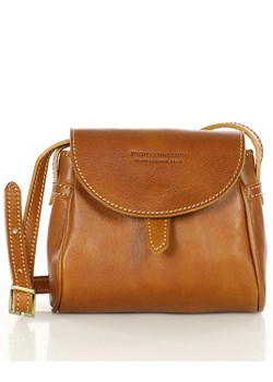 Mini torebka na telefon i portfel ze skóry pouch bag - MARCO MAZZINI camel ze sklepu Verostilo w kategorii Listonoszki - zdjęcie 172391453