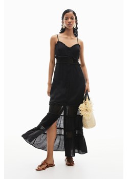 H & M - Sukienka maxi z koronkową wstawką - Czarny ze sklepu H&M w kategorii Sukienki - zdjęcie 172393333