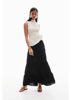 H & M - Długa spódnica z marszczeniami - Czarny ze sklepu H&M w kategorii Spódnice - zdjęcie 172393344