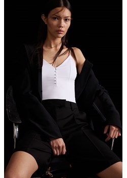 H & M - Body thong z guzikami - Biały ze sklepu H&M w kategorii Bluzki damskie - zdjęcie 172393350