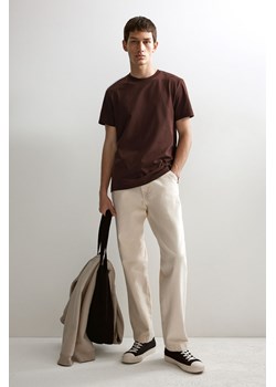 H & M - T-shirt COOLMAX Regular Fit - Brązowy ze sklepu H&M w kategorii T-shirty męskie - zdjęcie 172393390