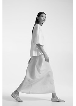 H & M - Długa spódnica satynowa - Beżowy ze sklepu H&M w kategorii Spódnice - zdjęcie 172393502