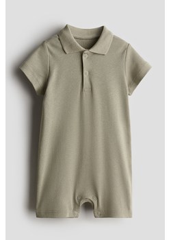 H & M - Kombinezon z bawełnianego dżerseju - Zielony ze sklepu H&M w kategorii Odzież dla niemowląt - zdjęcie 172393534