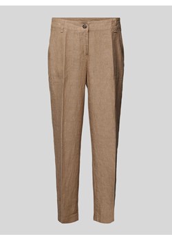 Spodnie lniane o skróconym kroju regular fit model ‘Nora’ ze sklepu Peek&Cloppenburg  w kategorii Spodnie damskie - zdjęcie 172393610