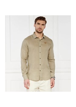Aeronautica Militare Lniana koszula | Regular Fit ze sklepu Gomez Fashion Store w kategorii Koszule męskie - zdjęcie 172394703