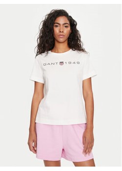 Gant T-Shirt Archive Shield 4200753 Écru Regular Fit ze sklepu MODIVO w kategorii Bluzki damskie - zdjęcie 172400602