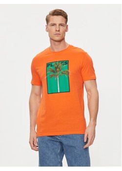 United Colors Of Benetton T-Shirt 3P7XU108X Pomarańczowy Regular Fit ze sklepu MODIVO w kategorii T-shirty męskie - zdjęcie 172400772