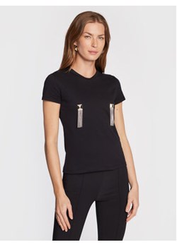 Elisabetta Franchi T-Shirt MA-011-26E2-V190 Czarny Slim Fit ze sklepu MODIVO w kategorii Bluzki damskie - zdjęcie 172402174