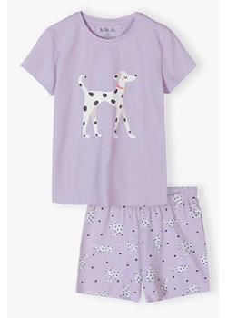 Piżama dla dziewczynki - fioletowa w dalmatyńczyki - 5.10.15. ze sklepu 5.10.15 w kategorii Piżamy dziecięce - zdjęcie 172402894