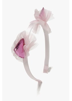 Opaska z błyszczącymi różowymi uszami  dla dziewczynki ze sklepu 5.10.15 w kategorii Opaski dziecięce - zdjęcie 172402941