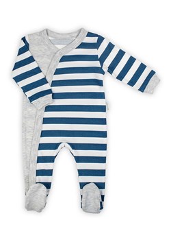 Szaro-biały pajac chłopięcy w paski ze sklepu 5.10.15 w kategorii Odzież dla niemowląt - zdjęcie 172402943