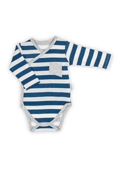 Kopertowe body chłopięce z długim rękawem w paski ze sklepu 5.10.15 w kategorii Odzież dla niemowląt - zdjęcie 172402981