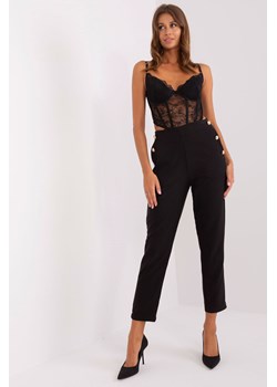 Czarne garniturowe spodnie z guzikami OCH BELLA ze sklepu 5.10.15 w kategorii Spodnie damskie - zdjęcie 172402982