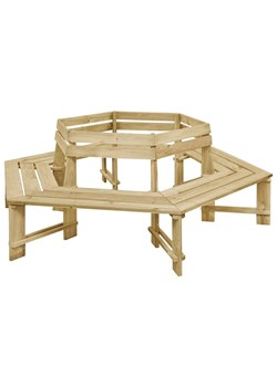 Drewniana ławka pod pień drzewa - Tiffany 4X ze sklepu Edinos.pl w kategorii Ławki ogrodowe - zdjęcie 172403944