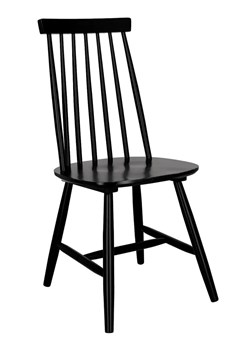 Czarne drewniane krzesło patyczak - Nebiro ze sklepu Edinos.pl w kategorii Krzesła - zdjęcie 172404190