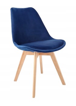 Granatowe krzesło w skandynawskim stylu - Anio ze sklepu Edinos.pl w kategorii Krzesła - zdjęcie 172404370