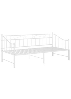 Białe metalowe łóżko rozkładane 90x200 cm - Leoli ze sklepu Edinos.pl w kategorii Łóżka i materace - zdjęcie 172404560