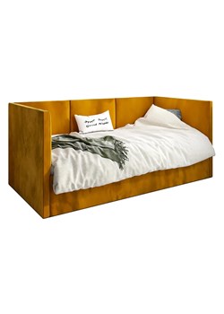 Musztardowe tapicerowane łóżko Sorento 5X - 3 rozmiary ze sklepu Edinos.pl w kategorii Łóżka i materace - zdjęcie 172404574