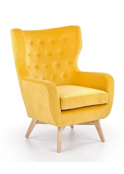 Fotel uszak do czytania Lorice - żółty ze sklepu Edinos.pl w kategorii Fotele - zdjęcie 172404862