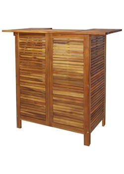 Drewniany barowy stolik ogrodowy - Doen ze sklepu Edinos.pl w kategorii Stoły ogrodowe - zdjęcie 172404872