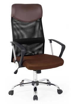 Brązowy biurowy fotel obrotowy - Vespan ze sklepu Edinos.pl w kategorii Krzesła do biurka - zdjęcie 172404882