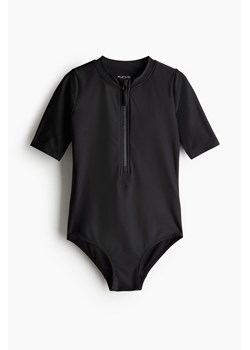 H & M - Kostium kąpielowy z krótkim rękawem - Czarny ze sklepu H&M w kategorii Stroje kąpielowe - zdjęcie 172405250