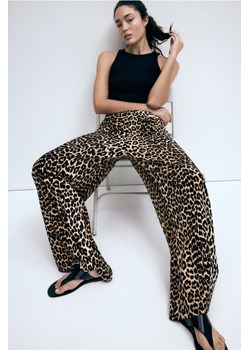 H & M - Szerokie spodnie dżersejowe - Beżowy ze sklepu H&M w kategorii Spodnie damskie - zdjęcie 172405270