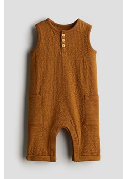 H & M - Kombinezon z kreszowanego dżerseju - Beżowy ze sklepu H&M w kategorii Odzież dla niemowląt - zdjęcie 172405271