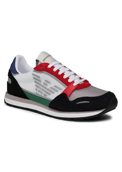 Sneakersy Emporio Armani X4X537 XM678 N640 Navy/Grey/Red/O.Wht ze sklepu eobuwie.pl w kategorii Buty sportowe męskie - zdjęcie 172406483