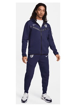 Męska piłkarska bluza z kapturem i zamkiem na całej długości Nike Anglia Tech Fleece Windrunner - Fiolet ze sklepu Nike poland w kategorii Bluzy męskie - zdjęcie 172407203