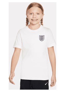 T-shirt piłkarski dla dużych dzieci Nike Anglia - Biel ze sklepu Nike poland w kategorii Bluzki dziewczęce - zdjęcie 172407232