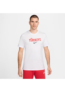 Męski T-shirt piłkarski Nike Turcja Crest - Biel ze sklepu Nike poland w kategorii T-shirty męskie - zdjęcie 172407240