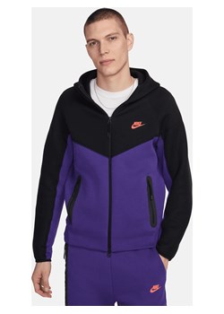 Męska bluza z kapturem i zamkiem na całej długości Nike Sportswear Tech Fleece Windrunner - Fiolet ze sklepu Nike poland w kategorii Bluzy męskie - zdjęcie 172407253