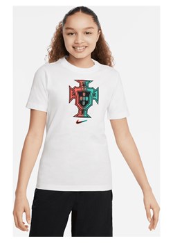 T-shirt piłkarski dla dużych dzieci Nike Portugalia - Biel ze sklepu Nike poland w kategorii Bluzki dziewczęce - zdjęcie 172407284
