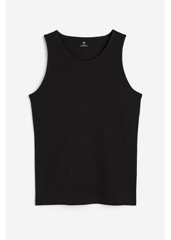 H & M - Prążkowana koszulka Slim Fit - Czarny ze sklepu H&M w kategorii T-shirty męskie - zdjęcie 172407750