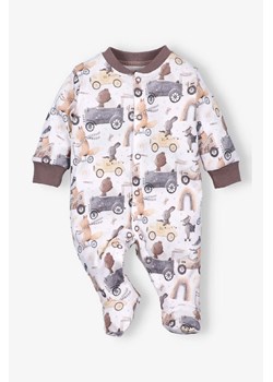 Pajac z długim rękawem CUTE CARS z bawełny organicznej ze sklepu 5.10.15 w kategorii Odzież dla niemowląt - zdjęcie 172409582