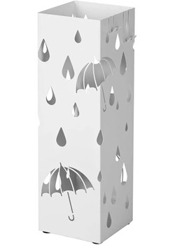 Biały nowoczesny ażurowy stojak na parasole - Niras ze sklepu Edinos.pl w kategorii Zestawy mebli do przedpokoju - zdjęcie 172411101
