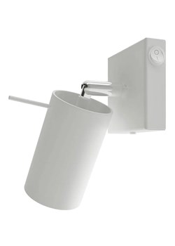Biały ruchomy kinkiet tuba z włącznikiem - S754-Rins ze sklepu Edinos.pl w kategorii Lampy ścienne - zdjęcie 172411121