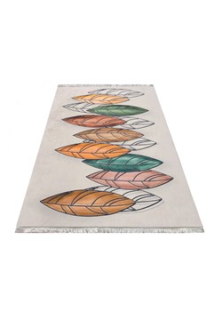 Prostokątny beżowy dywan we wzory - Necter ze sklepu Edinos.pl w kategorii Dywany - zdjęcie 172411140