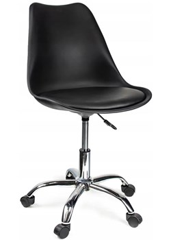 Czarne krzesło obrotowe z regulacją - Fosi 3X ze sklepu Edinos.pl w kategorii Krzesła biurowe - zdjęcie 172411260