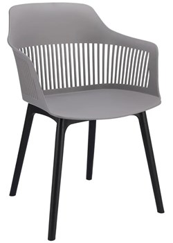 Szare krzesło ażurowe w stylu nowoczesnym - Sazo 4X ze sklepu Edinos.pl w kategorii Krzesła - zdjęcie 172411302